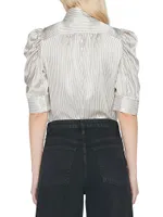 Gillian Striped Silk Blouse