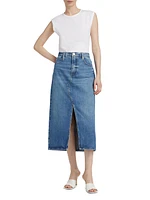 The Midaxi Denim Skirt