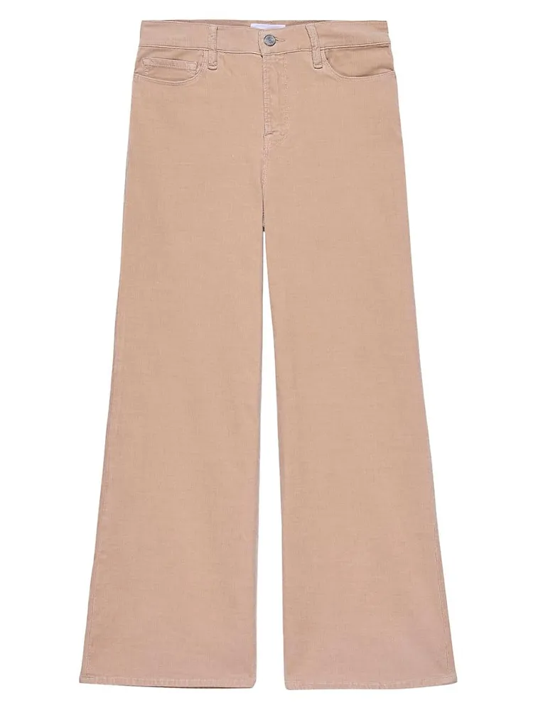 Le Slim Palazzo High-Rise Stretch Cropped Wide-Leg Jeans