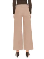 Le Slim Palazzo High-Rise Stretch Cropped Wide-Leg Jeans