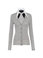 Cashmere And Silk Cardigan With Collar