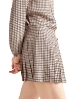 Printed Crepe De Chine Mini-Skirt