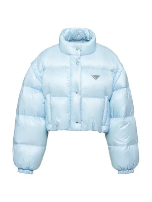 Re-Nylon Cropped Convertible Down Jacket