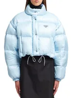 Re-Nylon Cropped Convertible Down Jacket