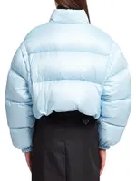 Re-Nylon Cropped Convertible Down Jacket