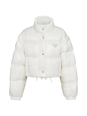 Re-Nylon Cropped Convertible Down Jacket