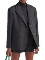 Single-Breasted Wool Blazer