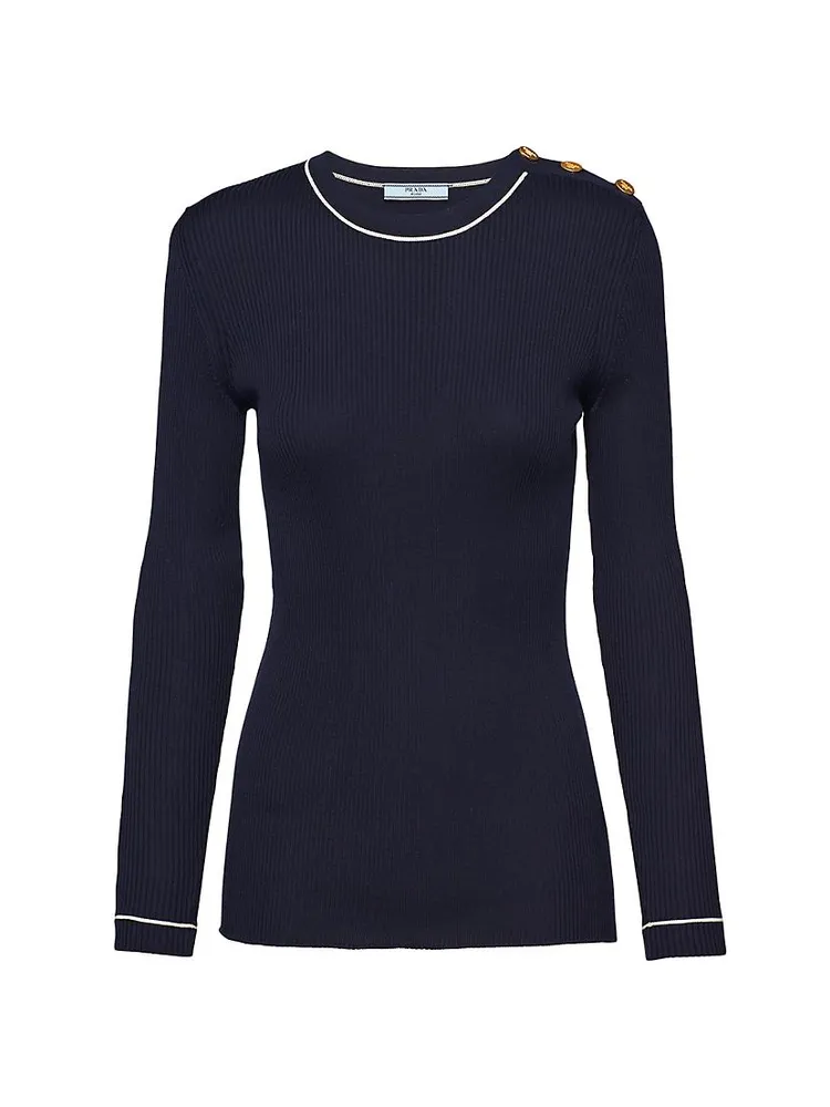 Silk Crew-Neck Sweater