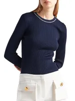 Silk Crew-Neck Sweater