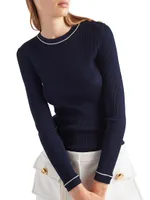 Silk Crew-Neck Sweater