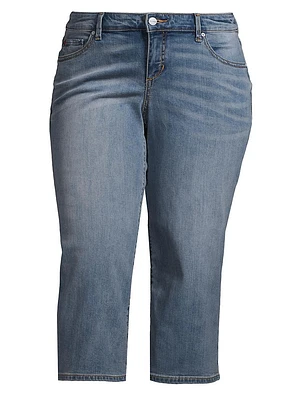 Wide-Leg Cropped Jeans