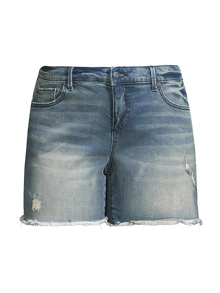 Frayed Denim Shorts