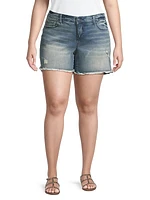 Frayed Denim Shorts