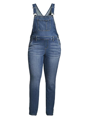 Josephine Straight-Leg Denim Overalls