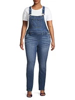 Josephine Straight-Leg Denim Overalls