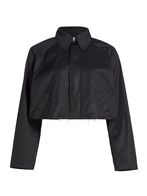 Cropped Raw-Edge Jacket