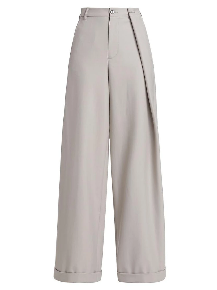 Pleated Wide-Leg Pants