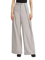 Pleated Wide-Leg Pants