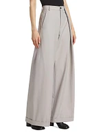 Pleated Wide-Leg Pants