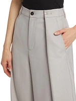 Pleated Wide-Leg Pants