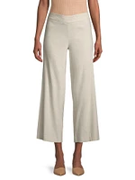 Alex Linen-Blend Cropped Pants