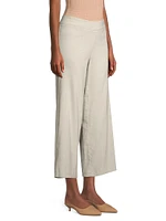 Alex Linen-Blend Cropped Pants