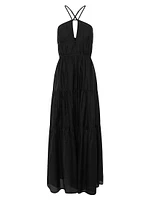 Seraphina Silk-Blend Tiered Maxi Dress