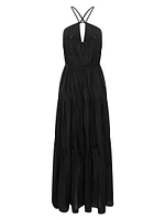 Seraphina Silk-Blend Tiered Maxi Dress