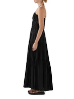 Seraphina Silk-Blend Tiered Maxi Dress