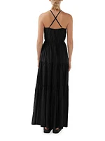 Seraphina Silk-Blend Tiered Maxi Dress