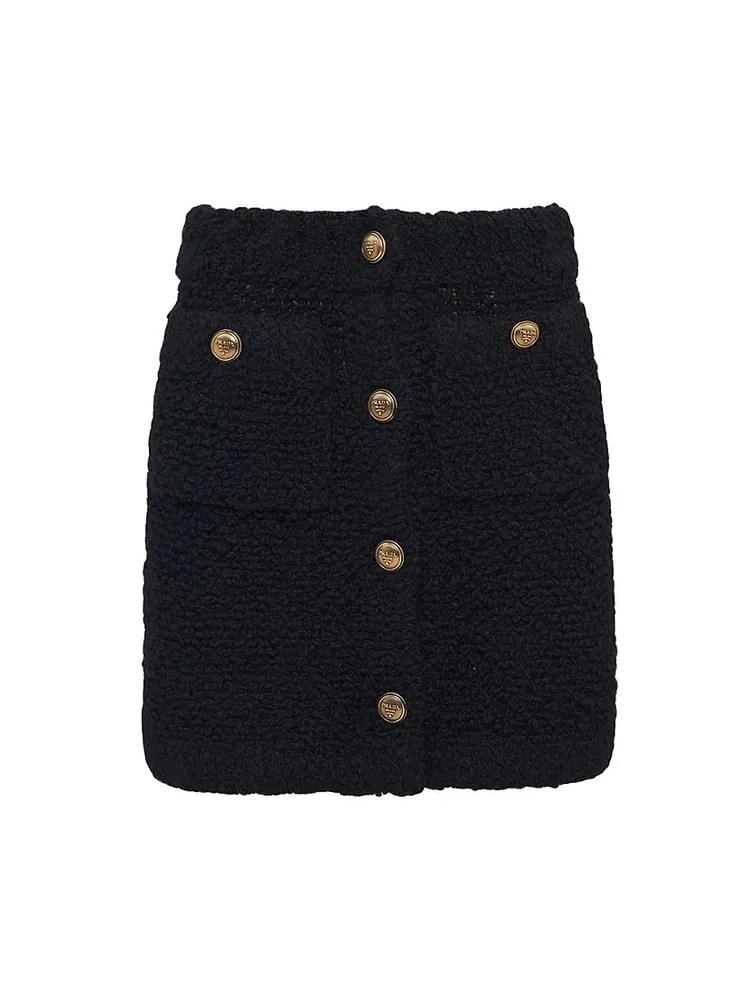 Bouclé Mohair Miniskirt