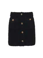 Bouclé Mohair Miniskirt