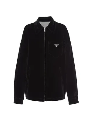 Velvet Denim Blouson Jacket