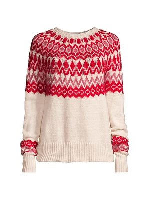 Fair Isle-Inspired Wool-Blend Crewneck Sweater