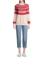 Fair Isle-Inspired Wool-Blend Crewneck Sweater