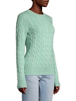 Cashmere Cable-Knit Crewneck Sweater