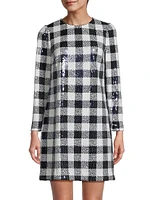 Buffalo Check Sequin Dress