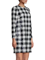 Buffalo Check Sequin Dress