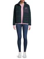 Plaid Sherpa Zip Jacket