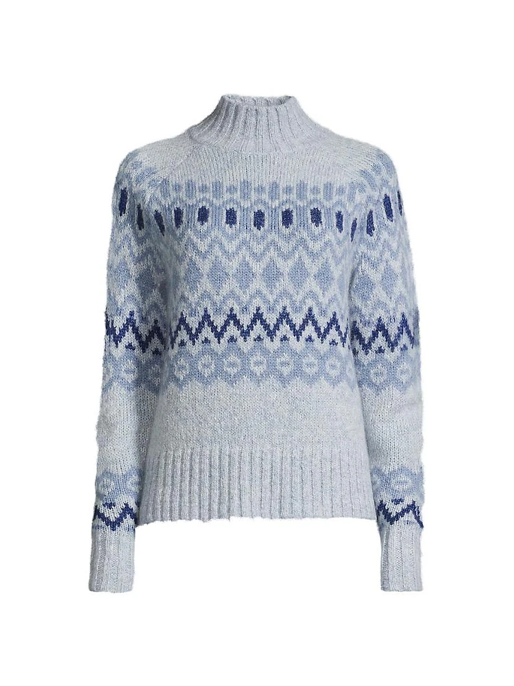 Fair Isle-Inspired Wool-Blend Turtleneck Sweater