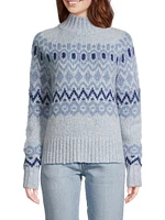 Fair Isle-Inspired Wool-Blend Turtleneck Sweater