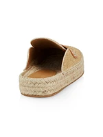 Printed Leather Espadrille Loafers