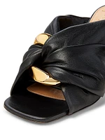 Corner 90MM Twisted Leather Mules