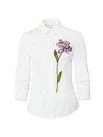 Embroidered Floral Shirt