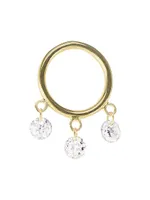 Hélios 18K Yellow Gold & 0.3 TCW Diamond Circle Earring