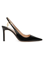 Angelina 85MM Leather Slingback Pumps