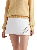 Padded Cotton Miniskirt