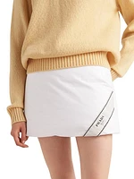 Padded Cotton Miniskirt