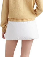 Padded Cotton Miniskirt