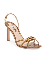 Whitney 85MM Metallic Leather Sandals